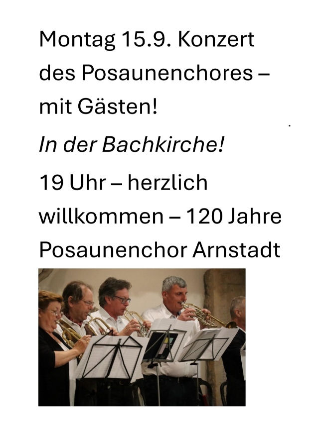 120 Jahre Posaunenchor Arnstadt – Festkonzert