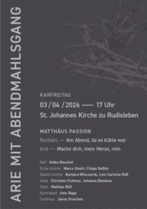 Karfreitag Matthäus Passion, Kirche Rudisleben